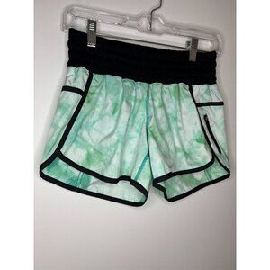 LULULEMON Speed Up Shorts Womens XS Mint Black Pullon Pocket Built-In Brief